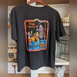 Romwe Tag You're It Grim Reaper Graphic T-shirt Size Large